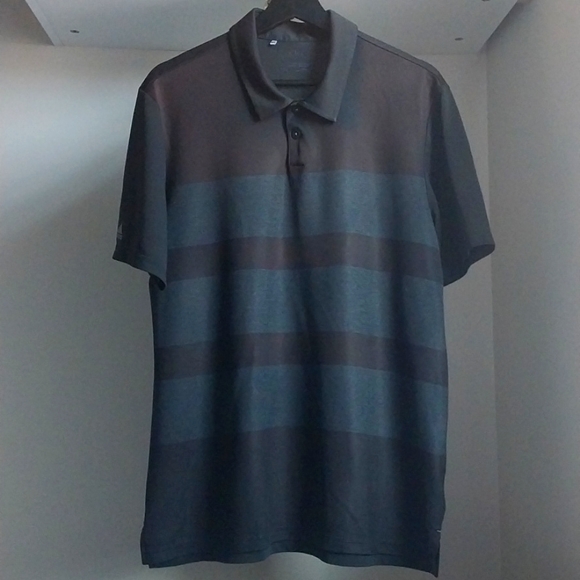 Adidas Golf Polo Shirt Top Shortsleeve for Men Black Dark Grey - Picture 2 of 9